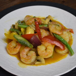 Hummerkrabben mit Curry Sauce