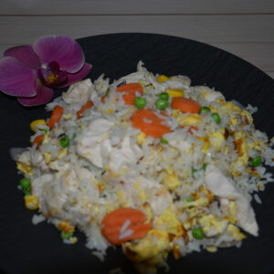 gebratener Reis mit Hühnerfleisch